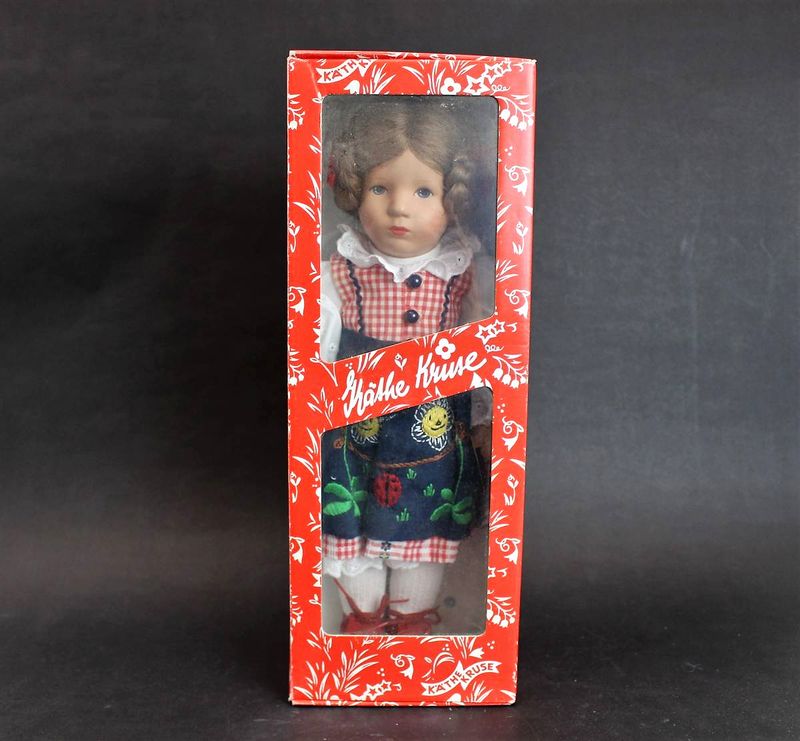 人形 ケテ・クルーゼ ギンガムチェックの女の子 37cm デッドストック品