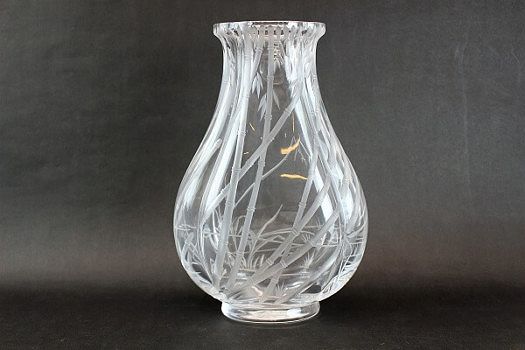 ガラス工芸 バカラ 竹模様花瓶