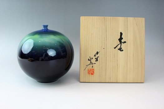 徳田正彦作 九谷焼・壺