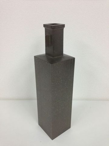 大角勲作 白銅製一輪挿し