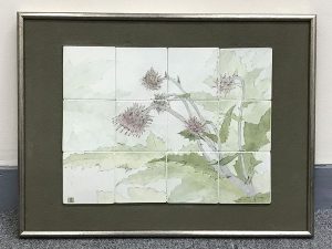 内藤六郎作陶板額