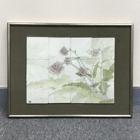 内藤六郎作陶板額