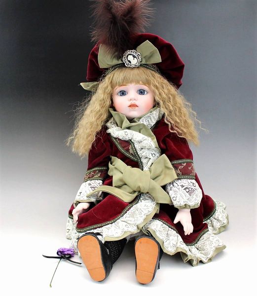 人形 アンリドール ブリュ 赤ドレス 58cm