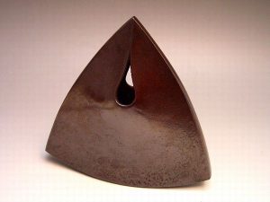 高岡銅器花器 『炎』馬場忠寛作