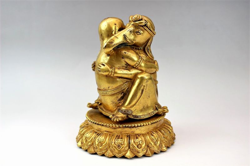 仏像 鍍金 大聖歓喜天坐像 買取価格：30,000円
