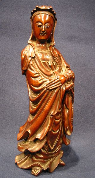 仏像 黄楊木彫観音立像 買取価格：20,000円
