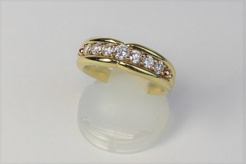 ダイヤモンド 0.55ctの一文字ダイヤ指輪　買取価格：48,385円