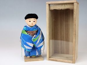 藤村明光作 四寸三つ折豆市松人形