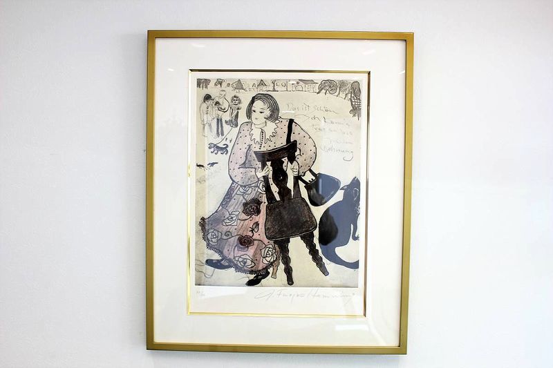 イングリット・フジ子・ヘミング「道ばたの椅子」180部限定銅版画 買取価格 50,000円