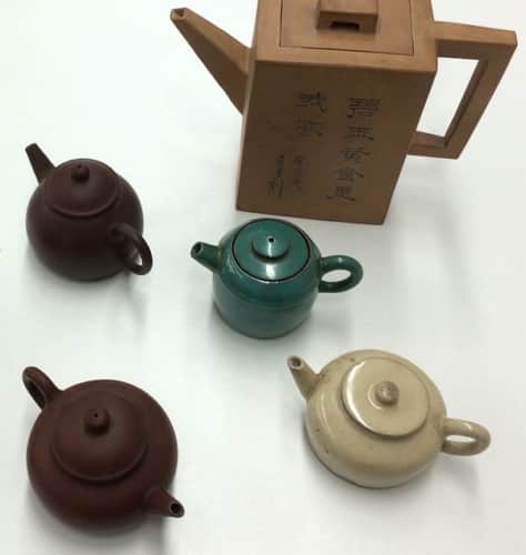 孟臣作の朱泥茶瓶など煎茶茶銚5点
