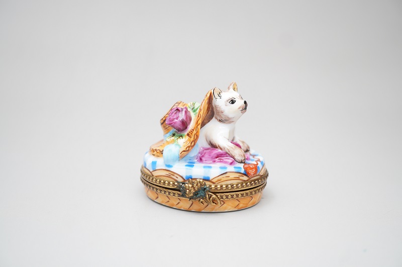 リモージュボックス 猫と帽子 Peint main 買取価格：4,000円