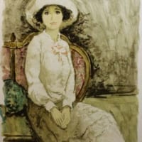 絵画 ベルナールシャロワ「白いブラウスの少女」