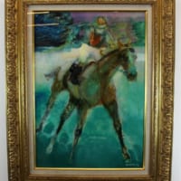 ポール・アンビーユ「a la cravache」額装油彩画 買取価格 48,000円