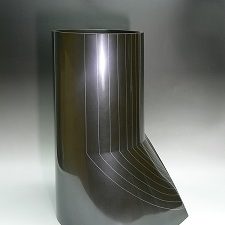 中山秀山作 鋳銅銀象嵌花器