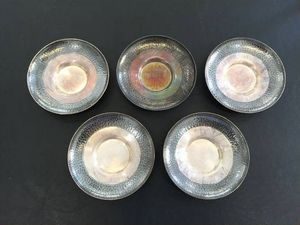 純銀打ち出し茶托